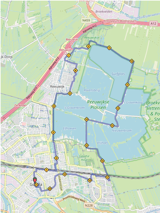 Route halve marathon